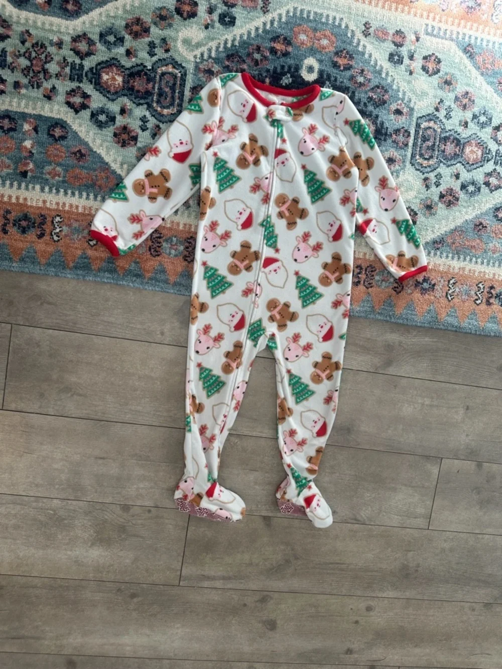 Carter's Christmas Footie Pajamas 3T Toddler Unisex Fleece Holiday